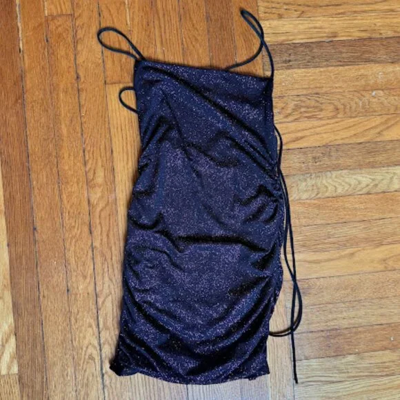 Lucy in the Sky | Dresses | Lucy In The Sky Purple Sparkle Dress Y2k Size S  Strappy Sexy | Poshmark